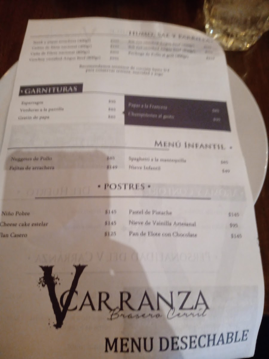 V Carranza Menu - Image 5